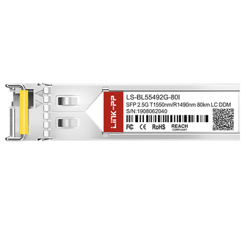 LINK-PP LS-BL55492G-80I 2.5G SFP BiDi 1550nm-TX/1490nm-RX 80km DOM Simplex LC SMF Optical Transceiver Module (Industrial) image 3