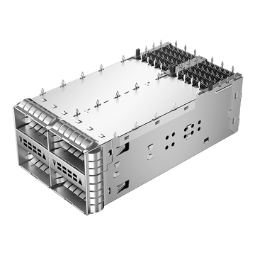 Compatible con Amphenol U95-Z205-4081-341 LINK-PP LP22FC01603 QSFP28 Jaula y conector 2x2 con dedo de resorte EMI para tubo de luz (imagen 2)