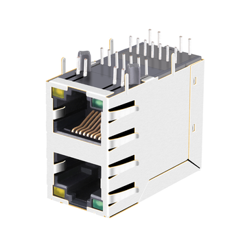 LPJ17423AHNL REVA6 10/100 Base-T RJ45 2X1 Портовые магнитные разъемы с пружинным контактом для защиты от электромагнитных помех и зеленым/желтым светодиодом (изображение 2)