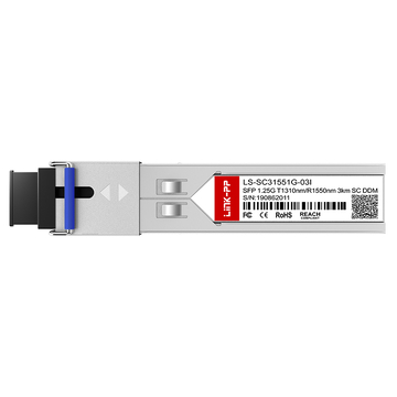 LINK-PP LS-SC31551G-03I Modulo ricetrasmettitore ottico SFP BiDi 1G 1310nm-TX/1550nm-RX 3km Simplex SC DOM SMF (industriale) immagine 3