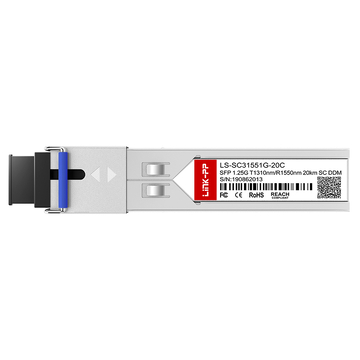 LINK-PP LS-SC31551G-20C 1G SFP BiDi 1310nm-TX/1550nm-RX 20km Simplex SC DOM SMF Optical Transceiver Module image 3