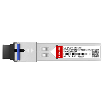 LINK-PP LS-SC31551G-20I 1G SFP BiDi 1310nm-TX/1550nm-RX 20km Simplex SC DOM SMF Optical Transceiver Module (Industrial) image 3