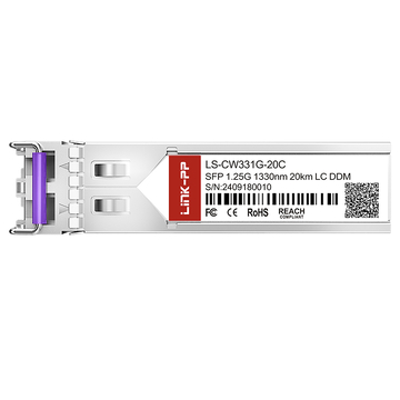 متوافق مع Extreme CWDM-SFP-1330-20 LINK-PP صورة 3 لوحدة الإرسال والاستقبال الضوئية أحادية الألياف (SMF) من نوع SFP بسرعة 1.25 جيجابت/ثانية، بتقنية Cwdm، وطول موجي 1330 نانومتر، ومدى 20 كيلومتر، وتقنية DOM ثنائية الاتجاه، وLC/UPC.