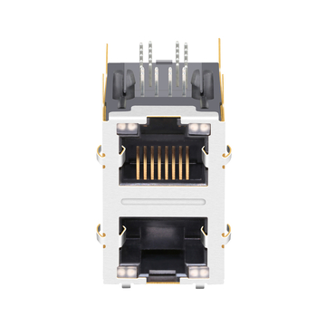 LPJG170349A4NL RJ45 2x1ポートジャック、1000 Base-T内蔵マグネティックス搭載、グリーン＆イエロー/グリーン＆イエローLED搭載（画像3）
