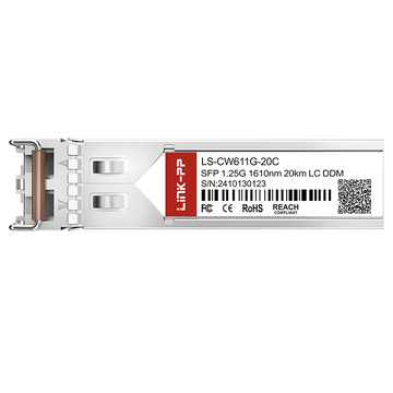 Cisco CWDM-SFP-1610-20 호환 LINK-PP 1.25G SFP CWDM 1610nm 20km 듀플렉스 LC/UPC SMF DOM 광 트랜시버 모듈 이미지 3