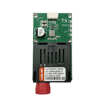 LINK-PP L9-FC495501-80PPC 155M 1x9 1490nm-TX/1550nm-RX 80km Simplex FC SMF Transceiver Module