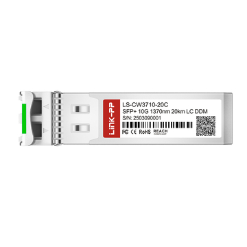 متوافق مع Juniper EX-SFP-10GE-CWE37-20 LINK-PP صورة 3 لوحدة الإرسال والاستقبال الضوئية أحادية الألياف (SMF) بتقنية SFP+ CWDM بسرعة 10 جيجابت/ثانية، بتردد 1370 نانومتر، ومدى 20 كيلومتر، وثنائية الاتجاه، وLC، وDDM.