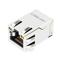 Kompatibel mit Pulse J3006G21DNL LINK-PP LPJ19394ABNL 10/100 Base-T SMT RJ45-Steckverbinder mit integrierter Magnetisierung und grün/gelber LED-Anzeige (Lasche nach oben).