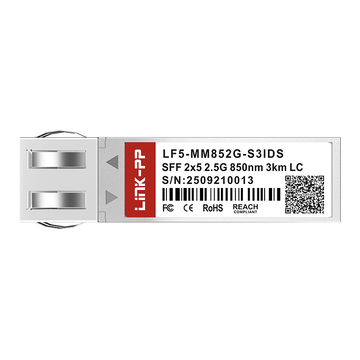 LINK-PP LF5-MM852G-S3IDS 2.5G 2x5 SFF 850nm 300m MMF 光トランシーバーモジュール（産業用）画像3