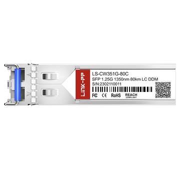 متوافق مع Cisco CWDM-SFP-1350 LINK-PP صورة 3 لوحدة الإرسال والاستقبال الضوئية SFP Cwdm 1350nm 80km DDM Duplex LC SMF