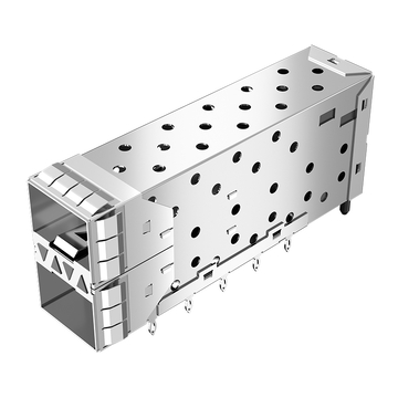 LINK-PP LP21BC01103 SFP+ 2x1 Cage Connector With EMI Spring Finger Outer/Inner LightPipe