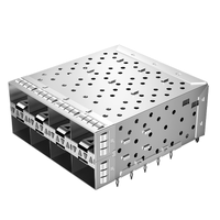LINK-PP Connettore a gabbia SFP+ 2x4 LP24BC01103 a pressione con dito a molla EMI per guida di luce interna/esterna