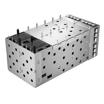 LINK-PP LP22BC01203 SFP+ 2x2 ケージコネクタ（EMIスプリングフィンガー内蔵ライトパイプ）画像4