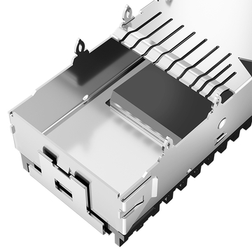 Compatible Molex 1000143340 LINK-PP Cage QSFP28 1x1 avec dissipateur thermique à ressort EMI (image 5)