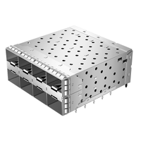 Molex 760665001 Compatible LINK-PP LP24BC01003 SFP+ 2x4 Cage Connector Press-Fit With EMI Spring Finger