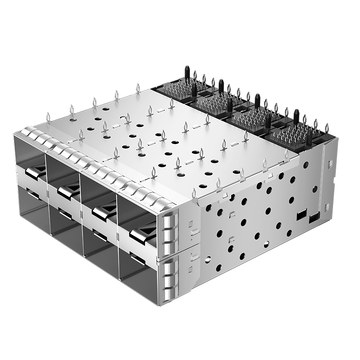 モレックス760665001互換性あり LINK-PP LP24BC01003 SFP+ 2x4 ケージコネクタ プレスフィット EMIスプリングフィンガー付き 画像2
