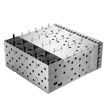 LINK-PP موصل قفص LP24BC01003 SFP+ 2x4 ذو تركيب ضغط مع زنبرك EMI (صورة 4)
