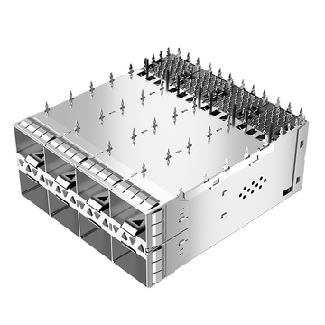 متوافق مع Amphenol UE86-3G4620-10361 LINK-PP LP24CC01103 2x4 SFP28 قفص وموصل مع أنبوب ضوئي EMI زنبركي صورة إصبع 2