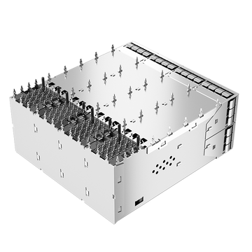 متوافق مع Amphenol UE86-3G4420-10361 LINK-PP LP24CC01103 2x4 SFP28 قفص وموصل مع أنبوب ضوئي EMI زنبركي صورة إصبع 4