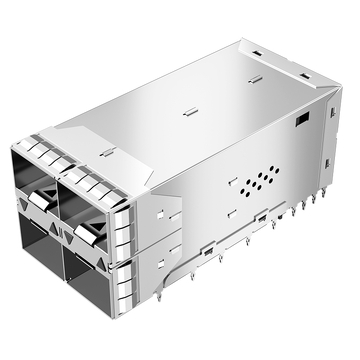 Molex 1712242013 Compatible LINK-PP LP22CC01303S SFP28 2x2 Cage&Connector With EMI Spring Finger Light Pipe