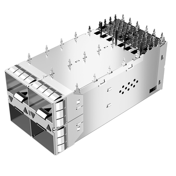 Molex 1700712013 Compatibel LINK-PP LP22CC01303S SFP28 2x2 kooi & connector met EMI-veervingerlichtgeleider afbeelding 2