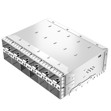LINK-PP LP26CC01103 SFP28 2x6 케이지&커넥터, EMI 스프링 핑거 라이트 파이프 포함