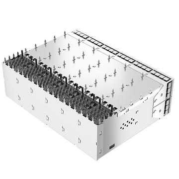 Compatibile con Amphenol UE86-3G6620-10361 LINK-PP LP26CC01103 Gabbia e connettore SFP28 2x6 porte con guida di luce e dito a molla EMI immagine 4