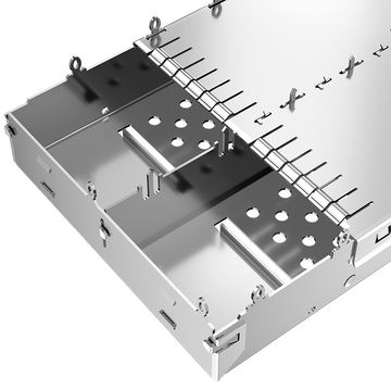 Compatibile con Molex 1000159250 LINK-PP LP12FC01000E QSFP28 Gabbia 1x2 con dito a molla EMI immagine 5
