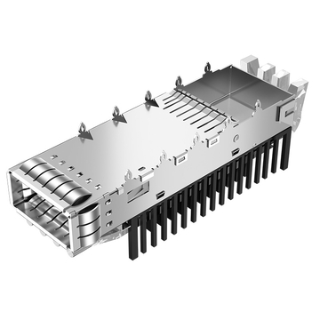 LINK-PP LP11FC01460S QSFP28 Cage 1x1 avec dissipateur thermique à ressort EMI (image 2)