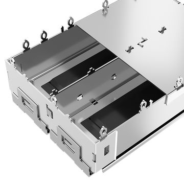 Amphenol U77-E26DH-2071 Compatible LINK-PP LP12BC01030S 1x2 SFP+ Cage With Heatsink EMI Spring Finger image 5