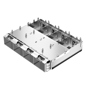 LINK-PP LP14CC01030S SFP28 1x4 behuizing met koelblok en EMI-veervinger (afbeelding 2)