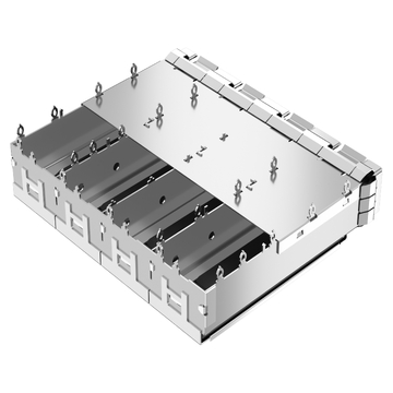 LINK-PP LP14CC01030S SFP28 1x4 behuizing met koelblok en EMI-veervinger (afbeelding 4)