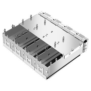 موليكس 1001148422 متوافق LINK-PP LP14CC01030S SFP28 قفص 1x4 مع مشتت حراري، زنبرك EMI، صورة إصبع 4