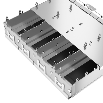 LINK-PP LP14CC01030S SFP28 1x4 behuizing met koelblok en EMI-veervinger (afbeelding 5)