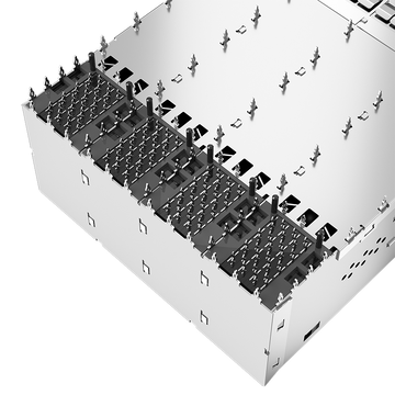 Compatible avec Amphenol UE86-3G4620-00361 LINK-PP LP24CC01003S Cage et connecteur SFP28 2x4 avec ressort anti-EMI (image 3)