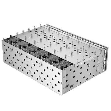 LINK-PP LP26CC01203 SFP28 2x6 kooi & connector met interne lichtgeleider EMI-veervinger afbeelding 4