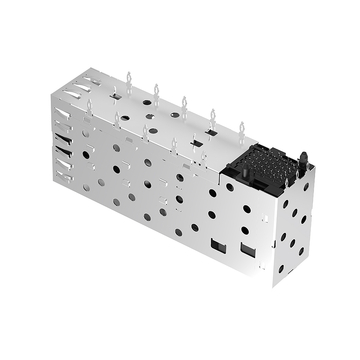 pulse sfp013-l compatible link-pp lp21ac02003 sfp 2x1 cage&connector with emi spring finger press-fit through hole image 2