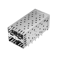 Pulse SFP0-3033-L 호환 LINK-PP LP22AC01001 SFP 케이지 및 커넥터 2x2 포트 프레스핏 방식 (EMI 스프링 핑거 포함)
