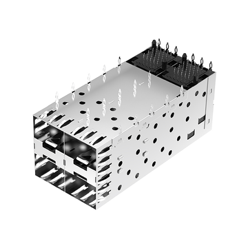 Compatibile con Pulse SFP0-3033-L LINK-PP LP22AC01001 Gabbia e connettore SFP 2x2 porte a pressione con dito a molla EMI immagine 4