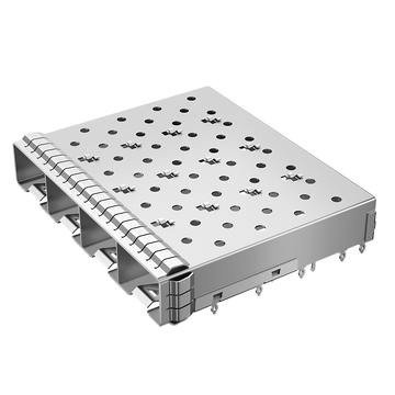 Amphenol U77-A441M-2081 Compatible LINK-PP LP14BC02000D 1X4 SFP+ Cage Press-Fit With EMI Spring Finger