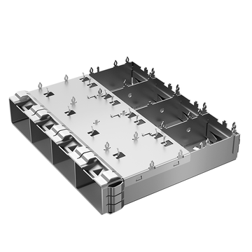 Compatible con Amphenol U77-A441M-2081 LINK-PP LP14BC02000D 1X4 SFP+ Jaula Press-Fit con Dedo de Resorte EMI Imagen 2