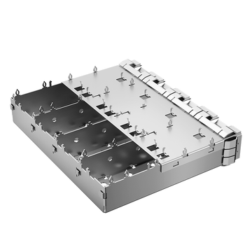 Compatible con Amphenol U77-A441M-2081 LINK-PP LP14BC02000D 1X4 SFP+ Jaula Press-Fit con Dedo de Resorte EMI Imagen 3