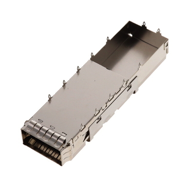 Amphenol UE36-B16200-06A3A Compatible LINK-PP QSFP-DD 1x1 Cage With Heat Sink Connector Press-Fit