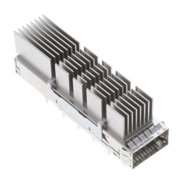 Amphenol UE36-B16200-06A4A 호환 LINK-PP QSFP-DD 1x1 케이지 (방열판 포함, 프레스핏 방식)