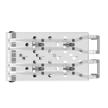 Συμβατό με Amphenol U77-C261M-2081 LINK-PP LP12BC02900Z SFP+ 1x2 Cage με ελατήριο EMI με φωτεινό σωλήνα εικόνα 3