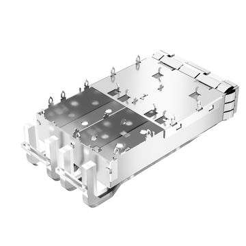 Συμβατό με Amphenol U77-C261M-2081 LINK-PP LP12BC02900Z SFP+ 1x2 Cage με ελατήριο EMI με φωτεινό σωλήνα εικόνα 4