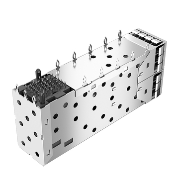 LINK-PP LP21CC01103 REVB SFP28 2x1 Cage&Connector met lichtgeleider EMI-veervinger afbeelding 4