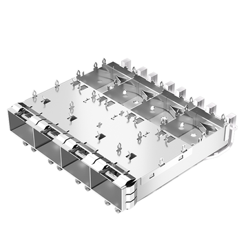 Compatibile con Amphenol U77-C461M-2081 LINK-PP Gabbia SFP+ LP14BC02900S con 1 porta a 4 pin e dito a molla EMI per guida di luce (immagine 2)