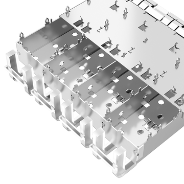 LINK-PP LP14BC02900S SFP+ behuizing 1x4 poort met lichtgeleider EMI-veervinger afbeelding 5