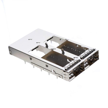 Amphenol UE36-B26200-06001 Compatible LINK-PP QSFP-DD Cage Ganged (1x2) Connector Press-Fit Through Hole Right Angle